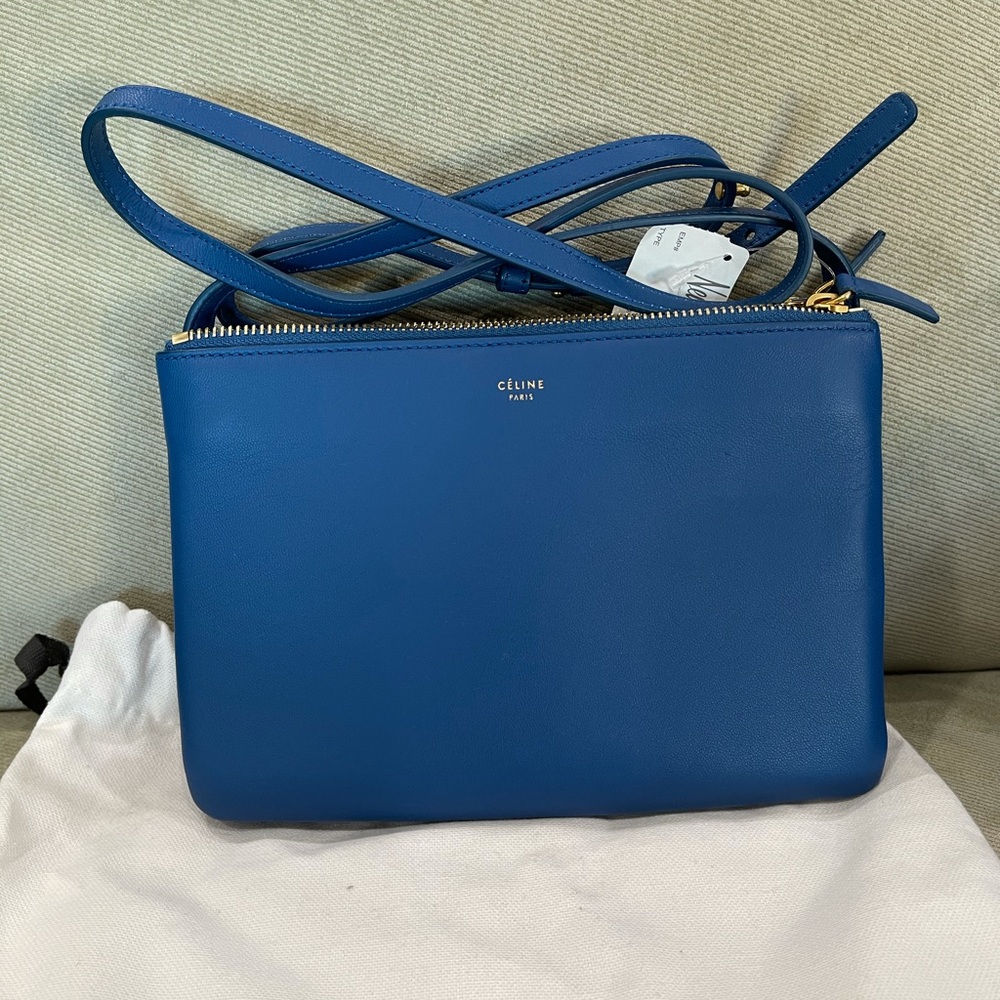 SOLD!!! Celine Trio small, GHW, Blue